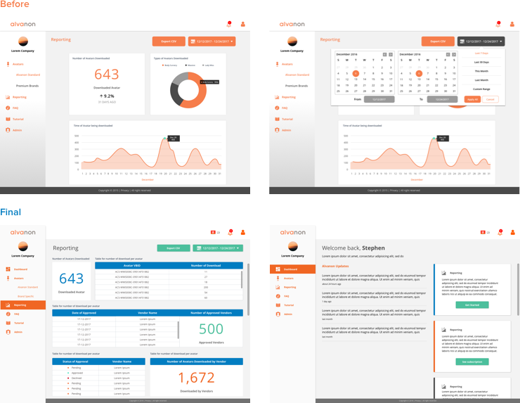 Alvanon User Interface Exploration